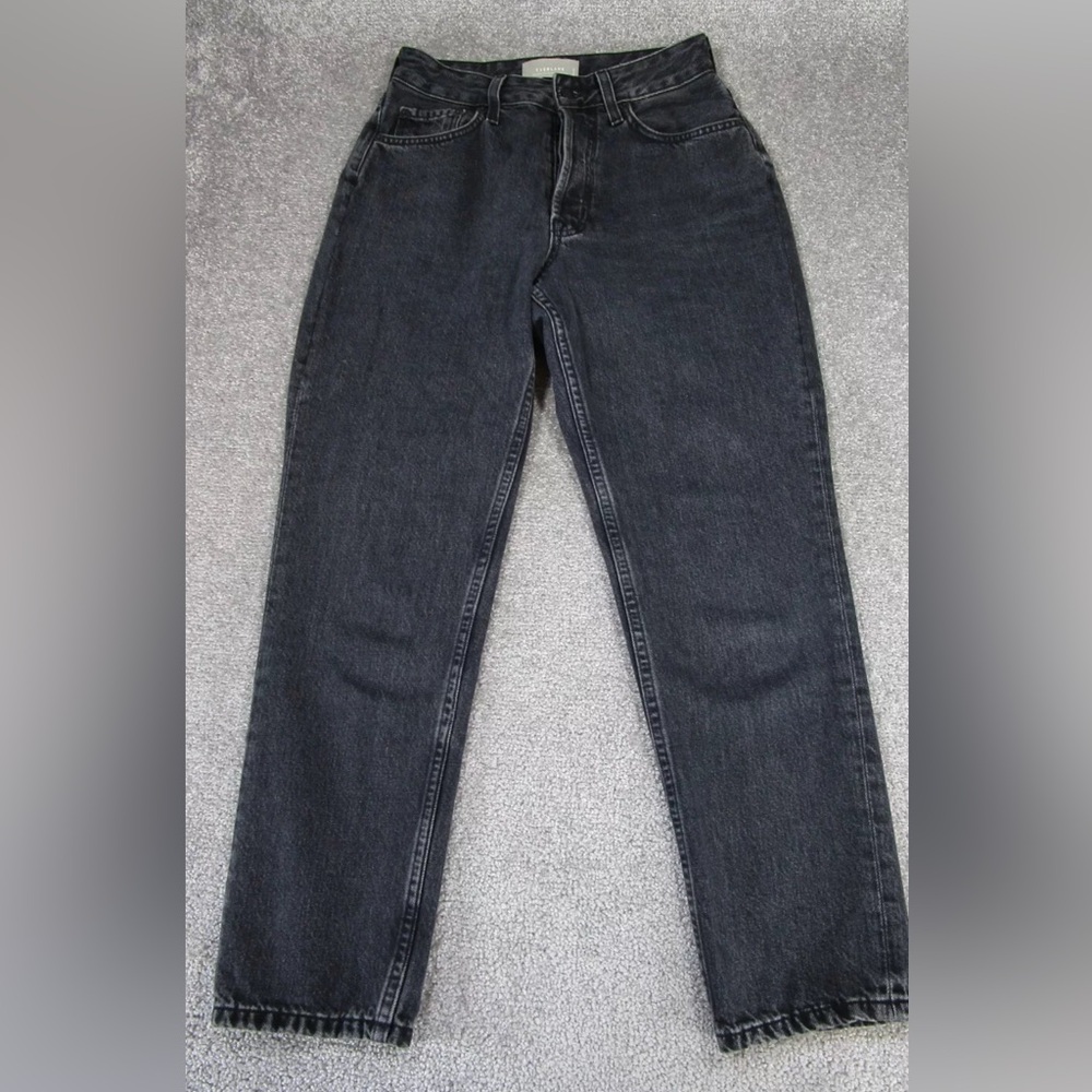 Everlane Jeans Womens 30 Curvy 90s Cheeky Straight Ankle Charcoal Wash Denim